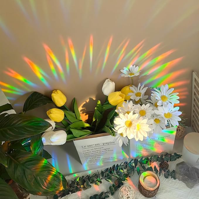 8 Inch Sun Catchers Indoor Window, Acrylic Rainbow Suncatcher Window Hanging Decoration for Living Room Bedroom Summer Home Balcony Ornaments Decoration (94 Bee)