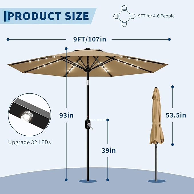 GarveeLife patio umbrella