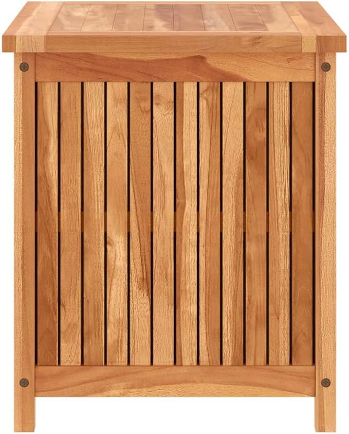 Wood Deck Box, Garden Backyard Storage Container for Patio Furniture Cushions and Gardening Tools, 23.6"x19.7"x22.8", -600