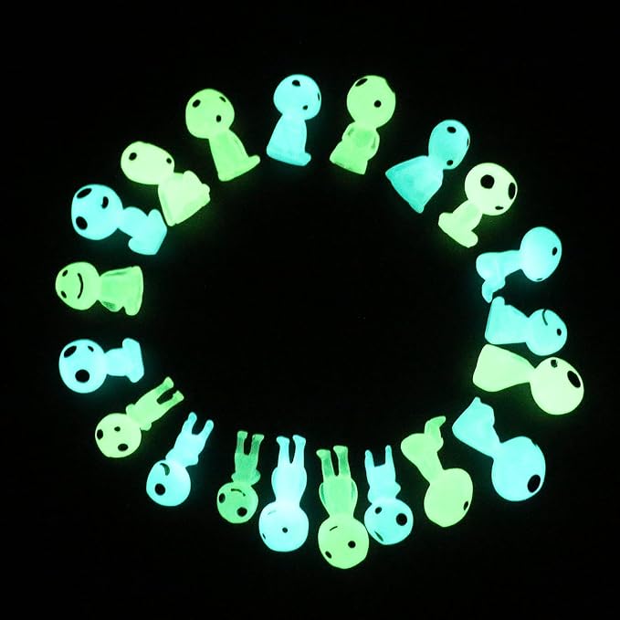 Fairy Garden Accessories Tree Elves Glow in Dark Garden Alien Decor Miniatures Luminous Ghost kit for Micro Landscape Garden Decoration Outdoor Status Patio Lawn Yard Kit