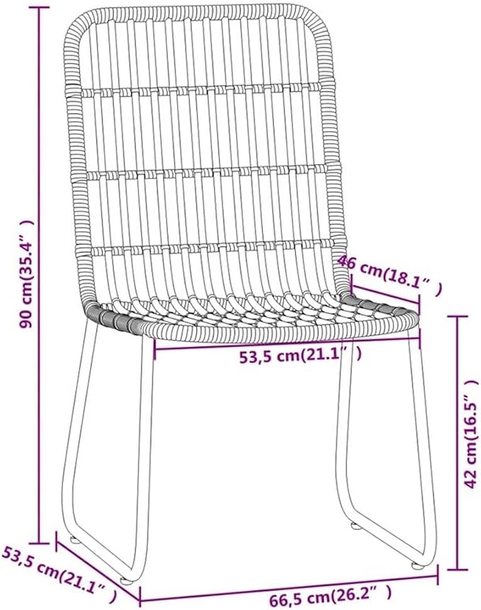BOWERY HILL Contemporary 5 Piece Dining Set, Powder-Coated Steel Frame, Black Finish, Poly Rattan Accents, 55.1 in Table, UV-Resistant Materials, Lightweight Design, Outdoor Patio Garden Furniture