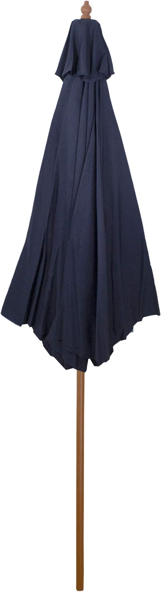 Northlight 9ft Outdoor Patio Market Umbrella with Wooden Pole, Navy Blue