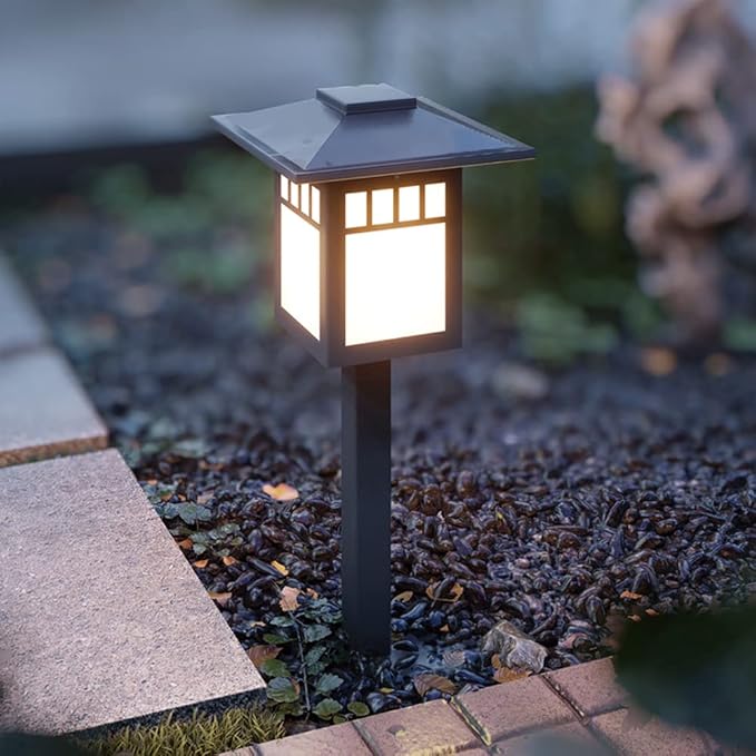 ANALYST Outdoor Waterproof Lawn Lights E27 1-Light External Garden Lamps Modern Home Yard Decorative Path Lights Outside Floor Mount Lighting Fixture for Landscape Deck H23.64in,Modern Wall Sconces