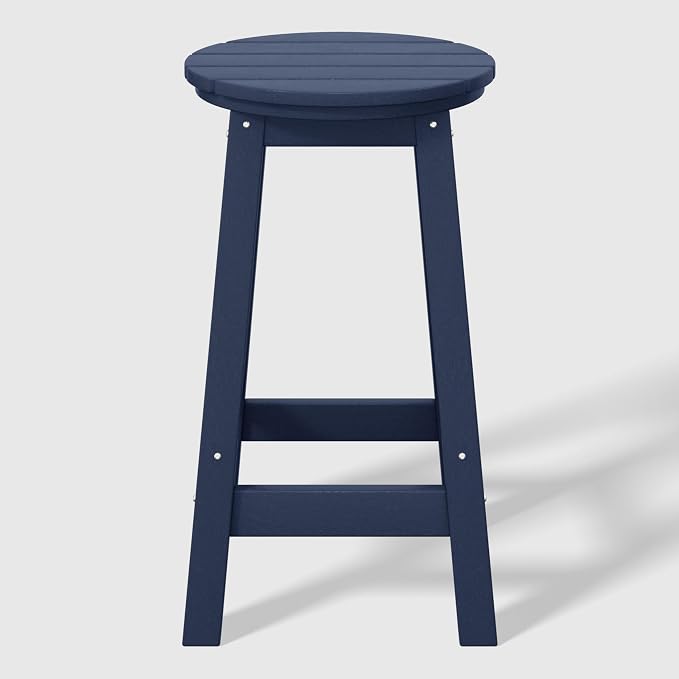 WestinTrends Malibu 5-Piece HDPE Outdoor Patio Dining Bar Bistro Table Set with Counter High Round Bar Stools