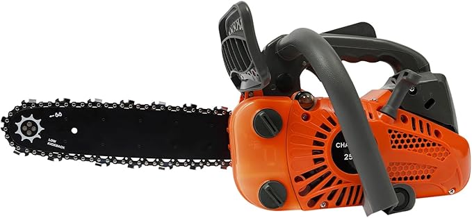 12 Inch Top Handle Gas Chainsaw, 25.4CC 2-Cycle Handheld Mini Gas Chainsaw Cordless Gas Powered Chainsaw Arborist Chainsaw for Forest, Wood, Garden and Farm Cutting