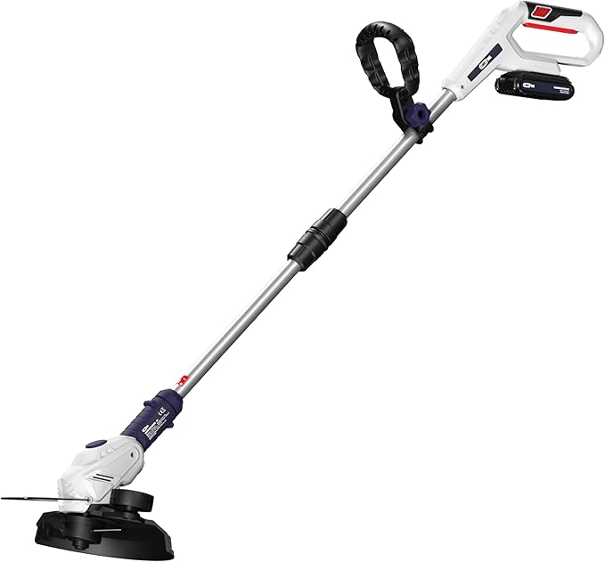 QWD 20v Cordless String Trimmer,Edger & Weed Trimmer (Battery & Charger Included),12 Inches,with 6 pcs Grass Cutter Spool line.