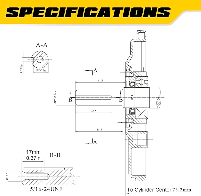 Aceup Energy Gas Engine 7HP 212cc Horizontal Shaft, 4Stroke Gas Motor, Shaft 3/4" (19mm) Diameter Recoil Start