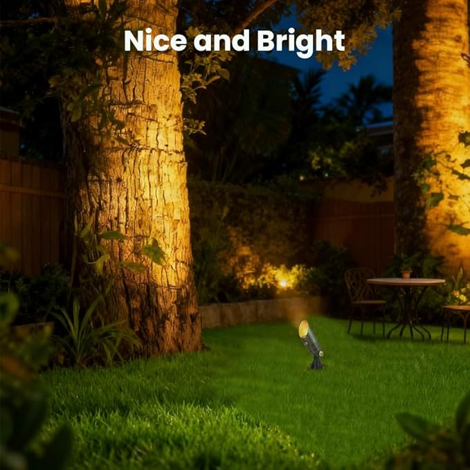Brass Landscape Lights, 12V Low Voltage Mini Spotlight, Replaceable 3W MR11 LED Bulb Warm White, Solid Brass Spot Light, Weatherproof Accent Light for Outdoor Garden Yard Lighting 2-Pack