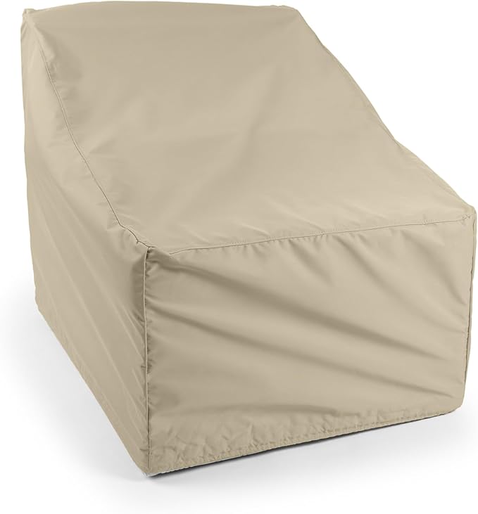 Covermates Elite Outdoor Sectional Armless Chair Cover – Water-Resistant 300D Polyester Patio & Garden Chair Protection with Drawcord Hem, Buckle Straps & Mesh Vents, 34W x 34D x 30H, Khaki