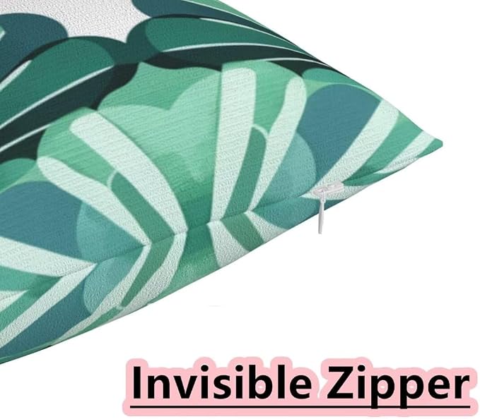 Outdoor Pillows Waterproof Set of 2 Outdoor Pillow Covers 16x24 Inch, Green Throw Pillows Plants Pillow Covers, Summer Garden Decorative Pillows Outdoor Pillows for Patio Furniture Home Decor -hs372