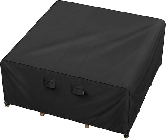 iBirdie Outdoor Patio Furniture Set Covers 110 x 110 inch Waterproof Weatherproof Square Cover, Heavy Duty 600D for Outside Dining Table and Chairs fit 9 x 9 ft, 108 x 108, 106 x 106 inch