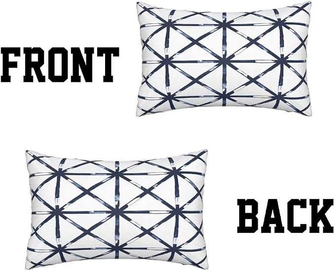 Outdoor Pillows Waterproof Set of 2 Outdoor Pillow Covers 16x24 Inch, Modern Throw Pillows Striped Pillow Covers, Garden Decorative Pillows Outdoor Pillows for Patio Furniture Car Home Decor -hs345