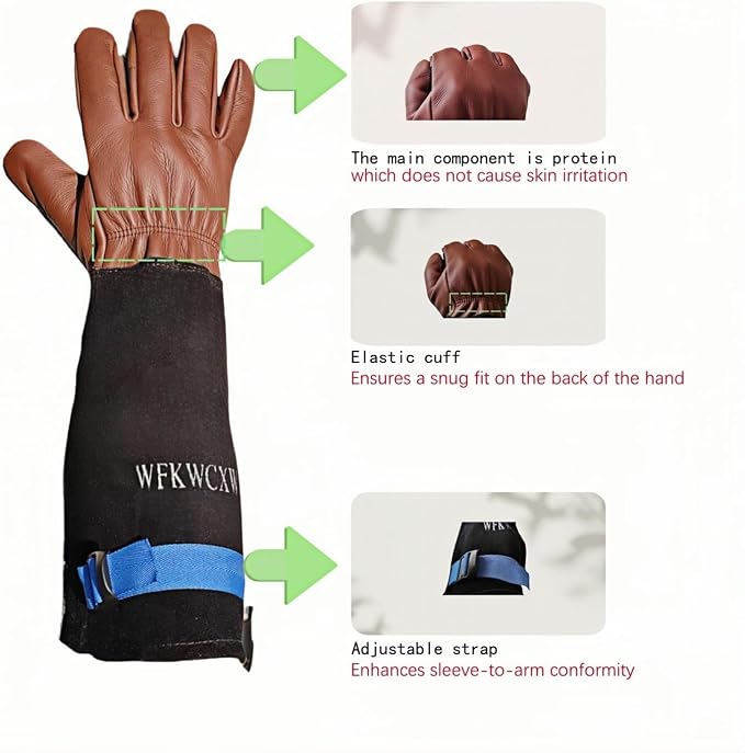 Cow Leather Gardening Gloves, Adjustable&Thorn Proof,Cactus Handling,Rose Pruning,Gardening Gifts For Women/Men