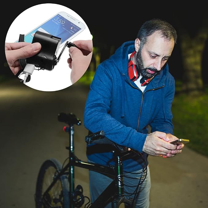 Hand Crank Generator, 5V USB Hand Crank Charger for Cell Phone, Emergency Camping Outdoor Mobile Phone Charging