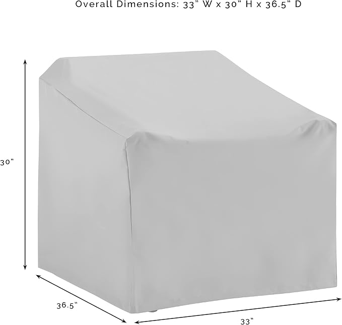 Crosley Furniture Patio Furniture Covers, Waterproof Outdoor Chair Cover for Backyard, Deck, Tan