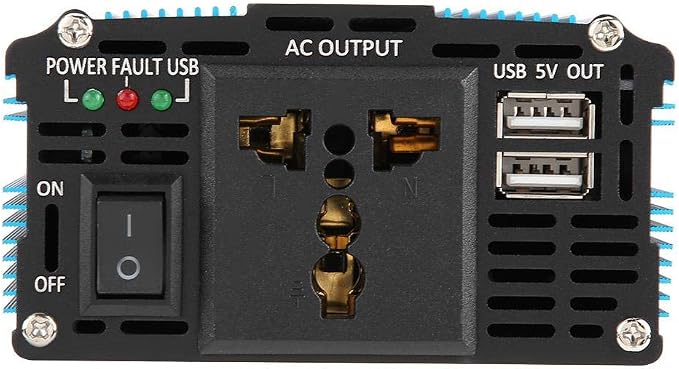 Keenso Power Inverter 500W DC 12V to AC 220V-240V Peak 600W Car Converter Dual USB Charger Adapter Vehicle Inverter Popular