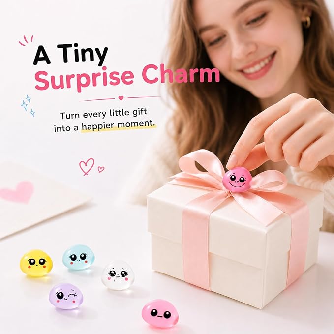 48 Pcs Mini Resin Expression Stones for Adult, Mini Trinkets, Figurines | Funny Meme Faces Figures for Desk Decor, Versatile for Miniature Landscapes, Potted Plants & DIY Crafts, Cute Party Favors