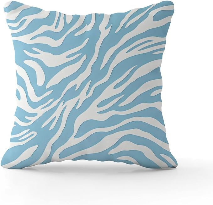 Blue Tiger Print Pillowcase Animal Tiger Print Cushion Cases 20x20 INFarmhouse Accent Farmhouse Decor Pillow for Couch Tent Park