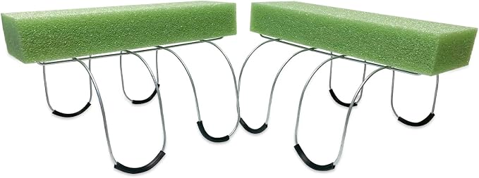 2 Pack 12 Inch Wire Headstone Saddle with Foam Attached Rustproof Galvanized Cemetery Gravestone Saddle Made in USA