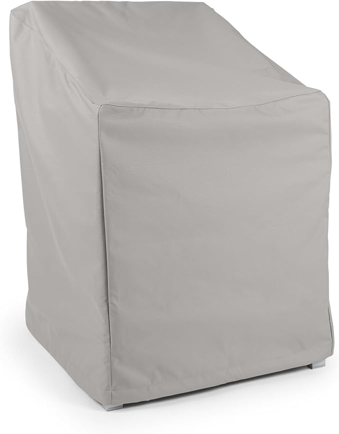 Covermates Ultima Outdoor Chair Cover – Heavy-Duty 600D Polyester Patio Protection, Weather-Resistant, Drawcord Hem, Mesh Vents, Fits Garden & Deck Chairs, 25W x 28D x 36H - Set of 2, Ripstop Grey