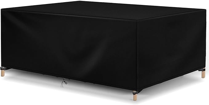 Outdoor Patio Furniture Covers Waterproof 600D Rectangular Outdoor Table and Chair Set Cover Wind Dust Proof Anti-UV Durable Patio Sectional Couch Cover 64" L x 48" W x 28" H / 160x120x70cm