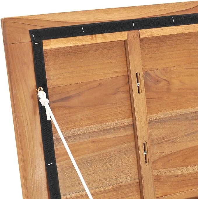 Patio Garden Storage Box, Outdoor Storage Box Deck Box, Entryway Storage Box, Outdoor Storage Organization Box for Patio Garden Balcony Yard, 23.6"x19.7"x22.8" Solid Wood Teak,-247