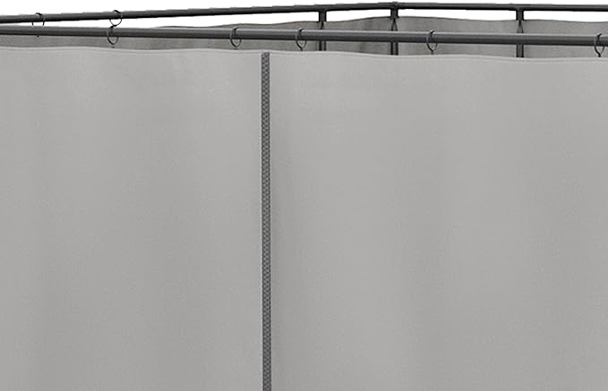 Outsunny 10' x 10' Universal Gazebo Sidewall Set with Panels, Hooks and C-Rings Included for Pergolas and Cabanas, Light Gray