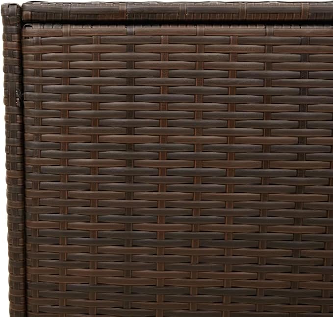 283 Gallon Garden Storage Box, Large Outdoor Deck Box with Gas Spring, Weather-Resistant PE Rattan Container for Patio Furniture Cushions, Pool Gear, and Garden Tools, Brown