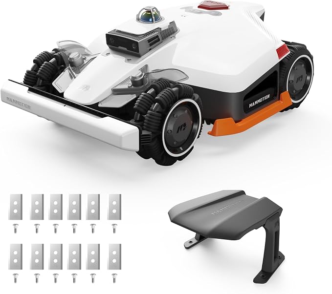 Mammotion LUBA 3 AWD 5000 Robot Lawn Mower Ultimate Kit, with Blades & Garage (Shipped Separately), Wire-Free for 1.25 Acre, 80% Slopes, 360° LiDAR+NetRTK+AI Vision, Cut Height 1.0"-2.7"