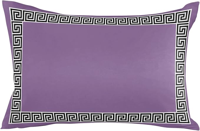 Prime Leader Outdoor Waterproof Pillow Covers Set of 2, Chinese Style Pattern Purple Background Patio Throw Pillow Covers, Decorative Cushion Case for Couch Sofa Furniture Garden, 20x12 Inch