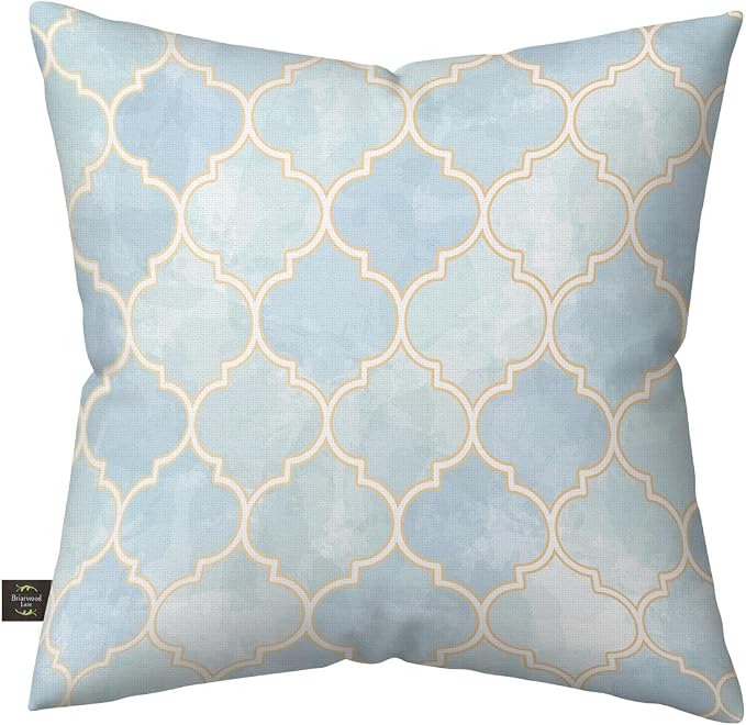 Briarwood Lane Everday Indoor/Outdoor Pillow 17x17 Blue Quatrefoil for Everday Pillow