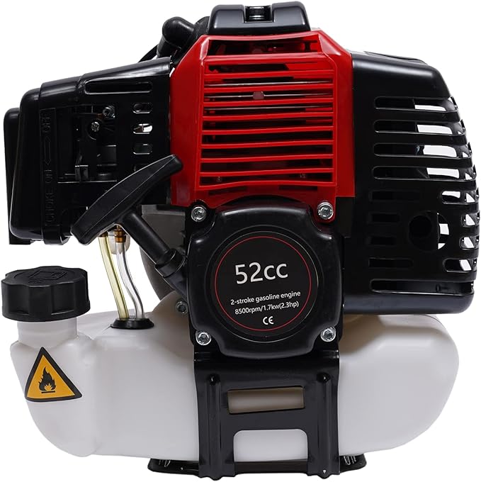 52CC Gas Weed Wacker,3 in 1 Cordless Grass Trimmer Gasoline Lawn Mower Engine, Gas Powered Weed Eater String Trimmer with 6500-8500r/Min