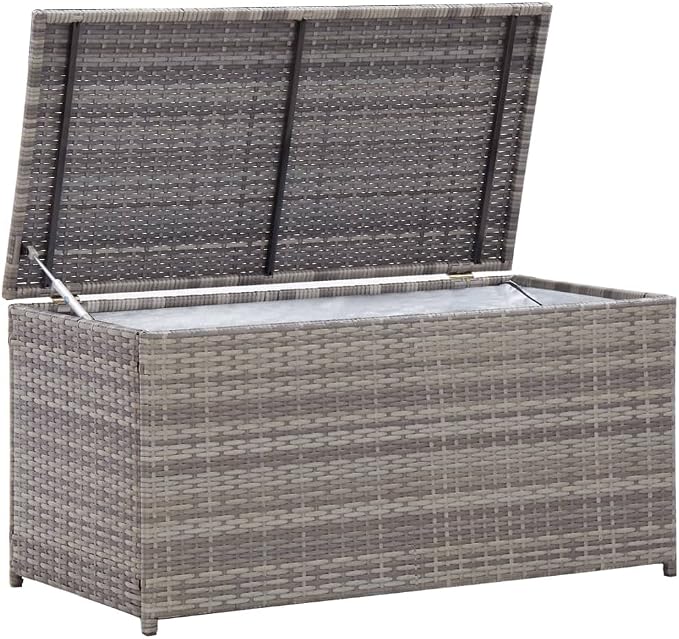 Deck Box Large Outdoor Storage for Patio Furniture,Garden Tools, Pool Supplies,Weatherproof and UV Resistant,Outdoor Backyard Patio Storage Deck Box Container,39.4"x19.7"x19.7" Gray -AA