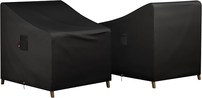iBirdie Waterproof Outdoor Chair Covers 33W 34D 31H inch 2 Pack Patio Furniture Covers