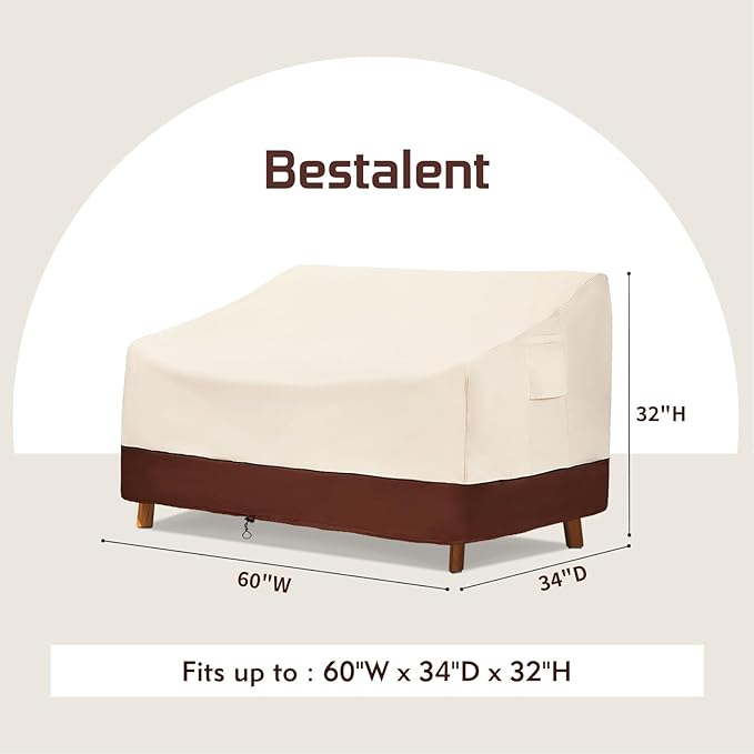 Patio Furniture Covers Waterproof,Outdoor Sofa Covers for Loveseat Fits up to 60W x 34D x 32H inches