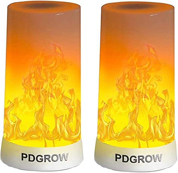 LED Flame Effect Light, Flame Lamp 4 Modes USB Rechargeable Fire Lights Indoor Campfire Outdoor Decorative Lantern Hanging Lamps Fireplace Romantic Light for Home Party Camping Bar