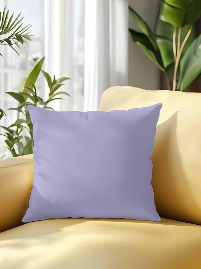 Outdoor Waterproof Throw Pillows Light Purple Solid Color Patio Pillows,Decorative Pillow Covers with Insert,Pillow Cushion Case for Garden Couch Sofa Minimalist Style