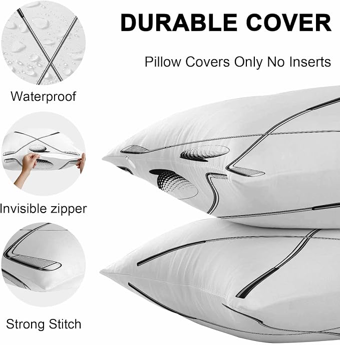 Vandarllin Outdoor Throw Pillows Covers 20x20 inch Set of 2 Waterproof Golf Ball Club Decorative Zippered Cushion Covers for Patio Furniture, Game Sports Lumbar Pillowcases