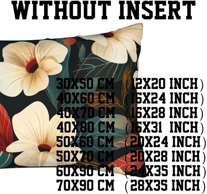 Outdoor Pillows Flower Pillow Covers 28x35 Inch Set of 2 Throw Pillow Covers, Plant Throw Pillows, Rectangular Lumbar Pillows Cushion Covers Decorative Pillows for Couch Garden Patio Furniture J341