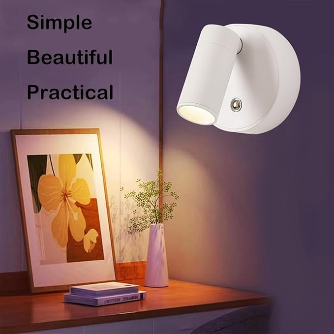 Spot Lights Indoor, Rechargeable Plant Spotlight Indoor, 360° Rotate Wireless LED Uplighting, Battery Powered Ceiling Spotlight for Artwork Painting Tree Plant Picture Lights Wall Light (Black)