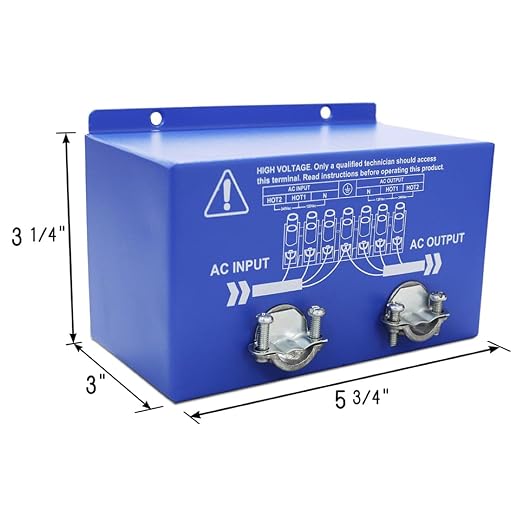 AIMS 3000W 12V Pure Sine Inverter Charger w Transfer Switch 120/240V ETL