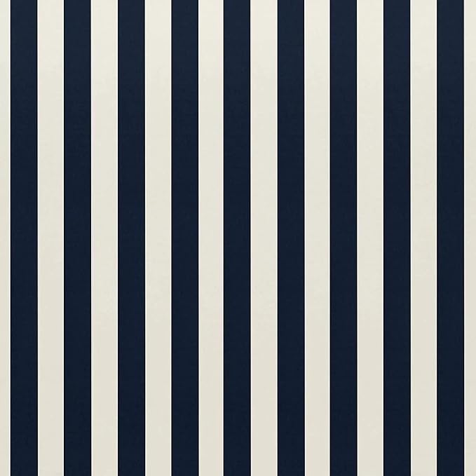 Square Throw Pillows 20"x 20" Decorative Pillows Set of 2 for Outdoor Patio Furniture, Water and Fade Resistant, Navy & White Stripe, All-Weather Spun Fabric, Durable and Hypoallergenic Made in USA
