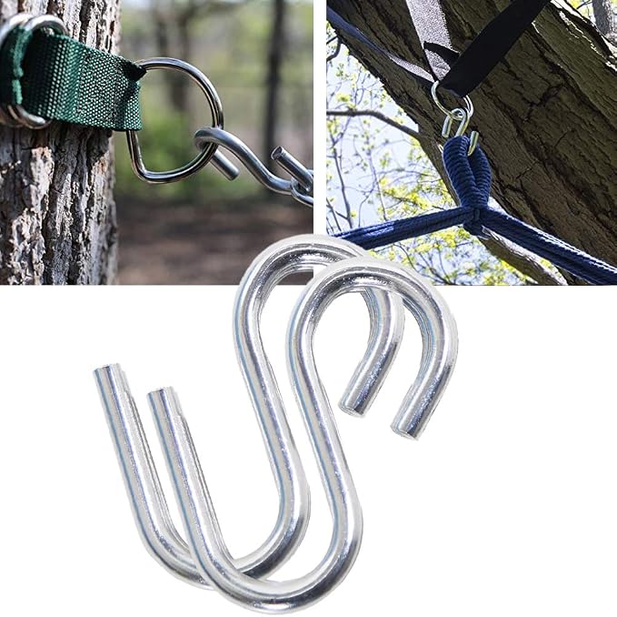 2pcs Stainless Steel S Shape Hammock Hook for Hanging Art and Decorations