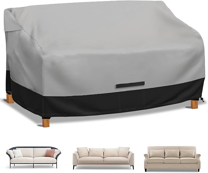 Shield Your Set With 600D Garden Furniture Covers, Keep Seating Fresh With Patio Furniture Covers Waterproof, Protect In Style Using Durable outdoor sofa cover, Size 79"Wx38"Dx35"H