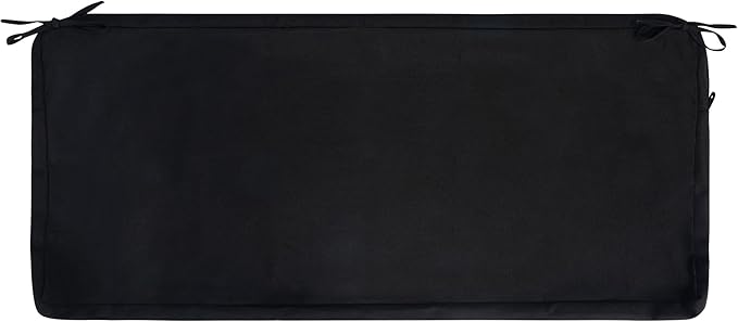 FUNHOME Outdoor Bench Cushion Covers 45" x 18" x 3", No Insert! Patio Bench Cushion Covers,Water Resistant Patio Loveseat Cushion Cover 1 Pack, Black(Covers ONLY)