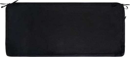 FUNHOME Outdoor Bench Cushion Covers 45" x 18" x 3", No Insert! Patio Bench Cushion Covers,Water Resistant Patio Loveseat Cushion Cover 1 Pack, Black(Covers ONLY)