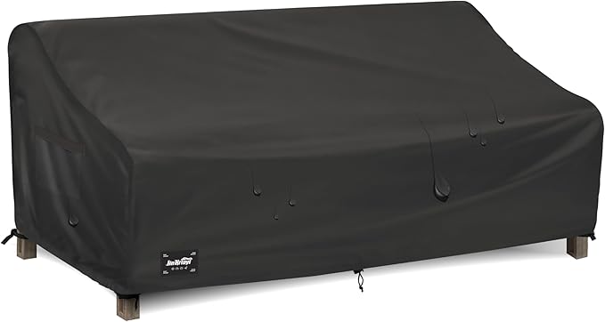3-Seater Outdoor Couch Cover, 85Wx38Dx35H inches Outdoor Furniture Covers Waterproof,100% Waterproof Heavy Duty Patio Furniture Covers,Black Minimalism Style Outdoor Sofa Cover