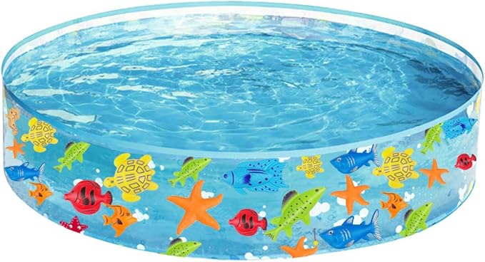 48"x9.84" Swimming Pool for Pets, Portable Pools for Outdoor and Backyard (Blue)