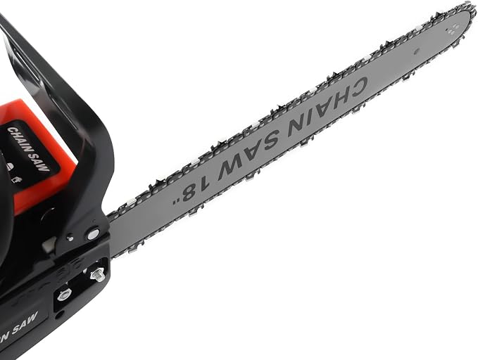 18 Inches Gas Chainsaw Gasoline Powered Chain Saw Wood Cutting Chainsaw 68cc 2 Stroke Cordless Chainsaws Hand Pull Start Handed Petrol Chainsaws with Tool Kit
