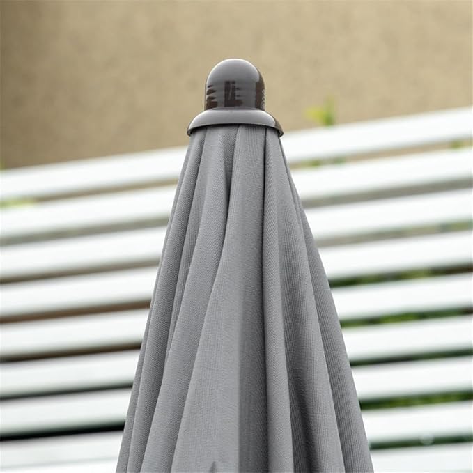 Gray Outdoor Dining Table and Chair Set with Umbrella, Patio Furniture Set for Backyard Garden, Patio Dining Set, Outdoor Furniture Set, Garden Table Set, Backyard Dining Set, Garden Table and Chairs